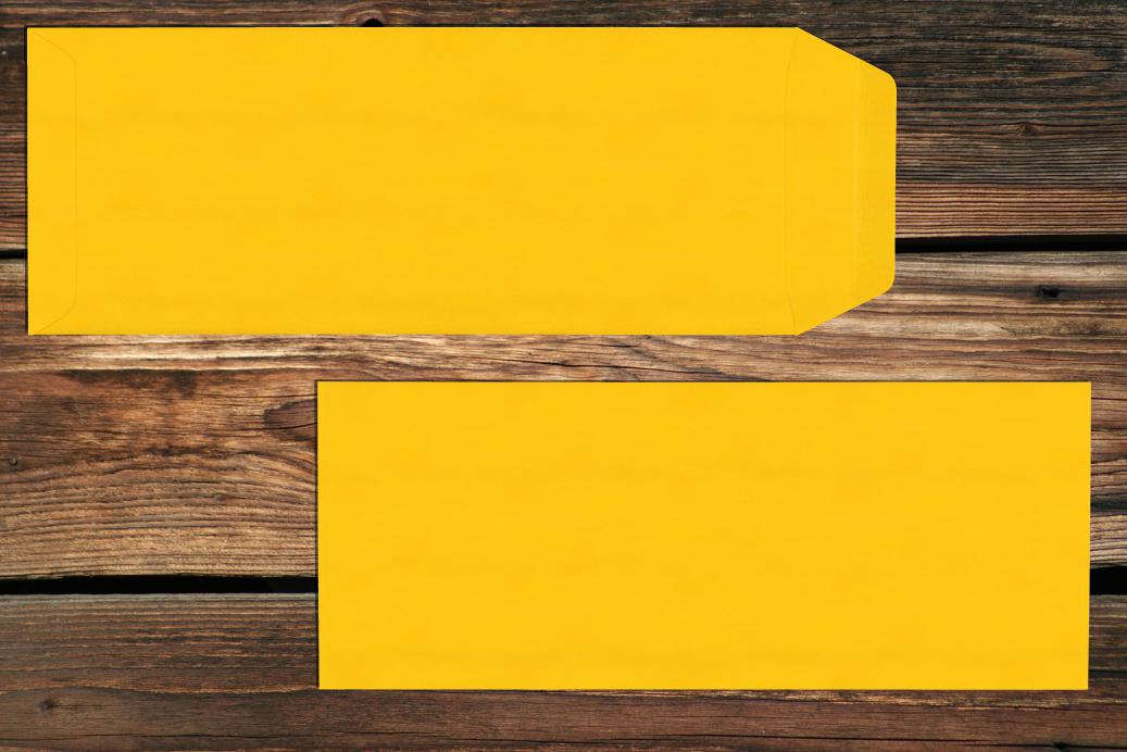 Versandtaschen 125x312 mm Nassklebend Butterblumengelb 120 g/qm